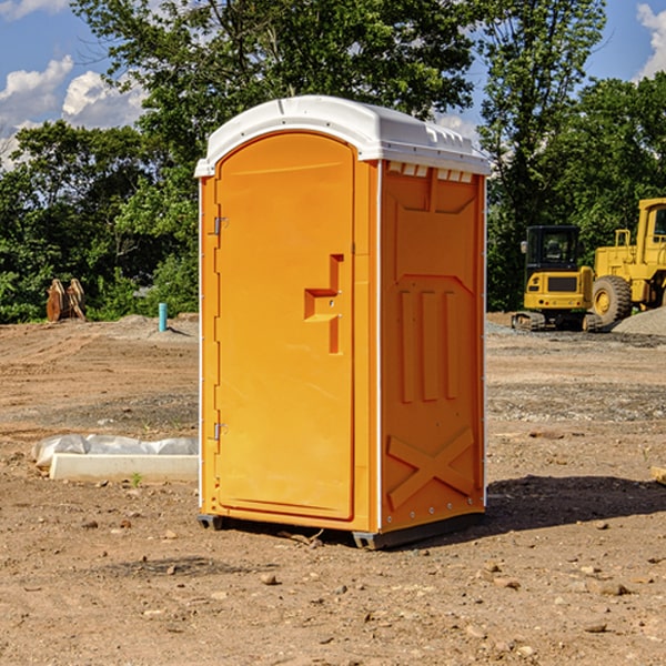 how often are the portable toilets cleaned and serviced during a rental period in Montcalm County